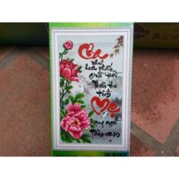 Tranh đính đá cha mẹ H528