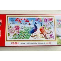 Tranh đính đá Cha mẹ VS061-99x50cm