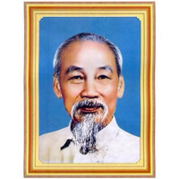 Tranh đính đá chân dung Bác Hồ Chí Minh kính yêu mã DF214 kt 58x75 cm