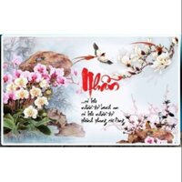 Tranh đính đá chữ thư pháp Nhẫn Lv175 (75x50cm) [KHO SỈ] Tranh chất lượng cao