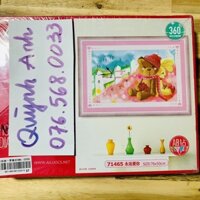 Tranh đính đá CON GẤU 76x50cm chưa đính 71465