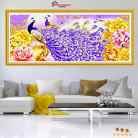 Tranh đính đá công phú quý bình an DF318 VS053 (1m15 x 52cm)