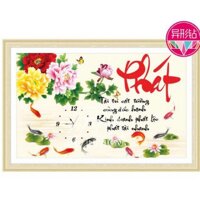 Tranh đính đá Đông Hồ Chữ Phát 77517 (76x50) chưa đính