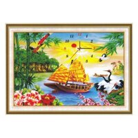 Tranh đính đá đồng hồ fr2450 75x53cm