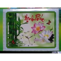 Tranh đính đá đồng hồ hạnh phúc H883