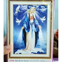 Tranh đính đá đức mẹ maria Lv331(31×42cm) lv330(65×75cm)
