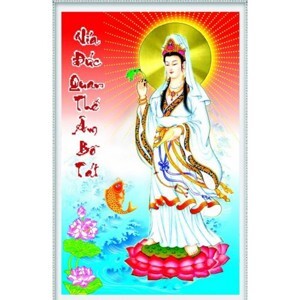 Tranh đính đá H2015 - Vía đức Quan Thế Âm Bồ Tát