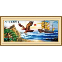Tranh Đính Đá Hạt Vuông 3D Đại Triển Hồng Đồ 5149 (Khách tự đính) kt:159x68cm