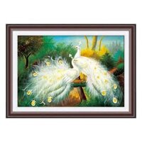 Tranh Đính Đá Kim Cương ABC Khổng Tước Phú Quý DF2661