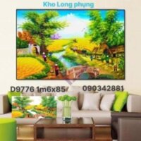 Tranh đính đá Làng quê việt nam mẫu mới. dream valley  1m6x85  -D9776( chưa đính)