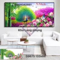 Tranh đính đá Làng quê việt nam mẫu mới. dream valley  133x66 cm -D9675 ( chưa đính)