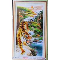 Tranh đính đá Mãnh hổ cuồng phong (chưa đính) DD9801