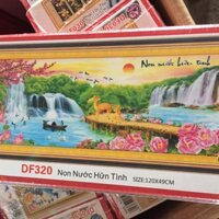 Tranh đính đá non nước hữu tình