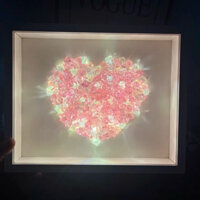 Tranh đính đá pha lê đèn led handmade
