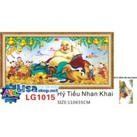 Tranh đính đá PHẬT DI LẠC 110x55cm chưa đính 1015