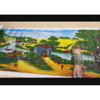 Tranh đính đá Phong cảnh làng quê y8215 kt 160x70cm