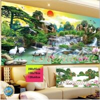 Tranh đính đá Phong cảnh thiên nhiên Y8144 kt 120x60cm