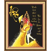 Tranh đính đá phong thủy Cô Gái Dơ Lúa 77458 (61x50cm) [KHO SỈ] Tranh chất lượng cao