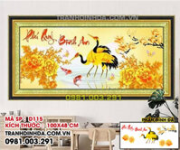 Tranh đính đá Phú Qúy Bình An D115 Kích thước 100cm x 48cm