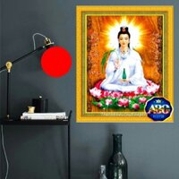 Tranh đính đá  Quan thế Âm DF292(57x75cm)chưa đính