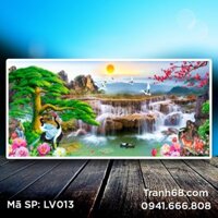 Tranh đính đá  Thiên Nhiên Giao Hòa LV013 kích thước 150*75cm.