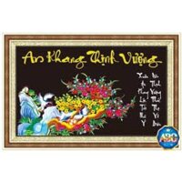Tranh Đính Đá Thư Pháp Chữ An Khang Thịnh Vượng DF305 70x45 Cm