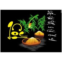 Tranh đính đá thư pháp fa427 72x51cm