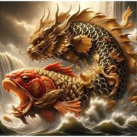 tranh đính đá toàn bộ ,mẫu tranh cá chép hóa rồng đẹp xuất sắc