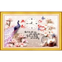 Tranh đính đá, Tranh thêu chữ thập 3D phú quý cát tường LV279, LV3206 - tự thêu, tự đính