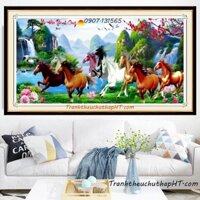 Tranh đính đá tự làm - Tranh thêu chữ thập Mã đáo thành công LV3529, LV3530, LV3531, LV571, LV572, LV573 - Chưa đính