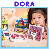 Tranh đính đá tự làm, Tranh handmade đính đá cho bé rèn tính kiên nhẫn và khéo léo