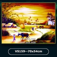 Tranh đính đá Venus VS159  Chiều hoàng hôn kích thước 70x54cm