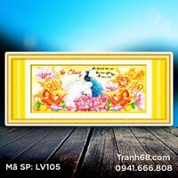 Tranh đính đá  Vợ Chồng LV105 kích thước 89*41cm.