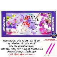 Tranh Đính Đá Vợ Chồng Vĩnh Kết Đồng Tâm 18 (Kèm Quà Tặng)- Tranh Minh Hiền (TỰ ĐÍNH ĐÁ)