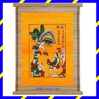 [Tranh Đông Hồ] - Bức Hứng Dừa - không khung tranh - Dong Ho folk paintings - Viet Nam national cultural heritage