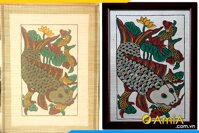 Tranh Đông Hồ cá chép đàn treo tường – ước vọng giàu sang
