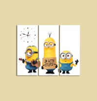 Tranh đồng hồ cho bé yêu Minions C001