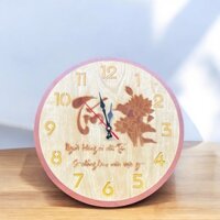 Tranh đồng hồ chữ TÍN, cắt và khắc Laser trên gỗ