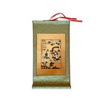 Tranh Đông Hồ Đánh Ghen Bồi Lụa - Dong ho folk paintings
