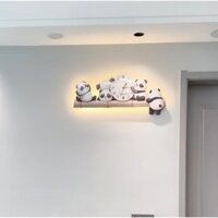 Tranh Đồng Hồ Gấu Trúc Lắc Chân Cute, Vừa Xem Giờ Vừa Trang Trí, Decor Nhà Cửa, Trang Trí ...vv