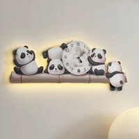 Tranh Đồng Hồ Gấu Trúc Lắc Chân Cute, Có Gắn Đèn Led Cao Cấp Sáng Bóng, Trang Trí Phòng Khách, Cửa Hàng, Làm Quà Tặng