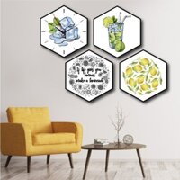 Tranh Đồng Hồ Giải Nhiệt Mùa Hè (4 Tấm 30x35 cm)