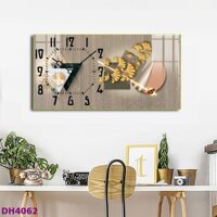 Tranh Đồng Hồ Phòng Khách Khung Đơn Xưởng Tranh Bóng Gương Decor Nhà Cửa A42065