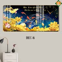 Tranh Đồng Hồ Treo Tường Cá Chép Tráng Gương TK [BÁN LỖ LẤY ĐÁNH GIÁ] Đồng Hồ Treo Tường Trang Trí Size To Tráng Gương