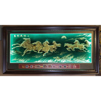 TRANH  ĐỒNG HỒ VẠN NIÊN, GẮN ĐÈN LED 7 MÀU ĐIỀU KHIỂN TỪ XA  - MÃ ĐÁO THÀNH CÔNG VÀNG ĐEN