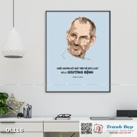 Tranh động lực trang trí văn phòng làm việc - Chiếc giường đắt nhất trên thế giới (Steve Jobs) - DL118