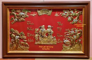 Tranh đồng Mừng Thọ Ông Bà M16