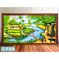 Tranh đồng quê, khung tranh đẹp giá rẻ tại xưởng