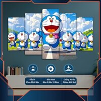Tranh DORAEMON cực cute, chất liệu mika gương bồi fomex 5mm dán tường, có keo dán sẵn 2 mặt.