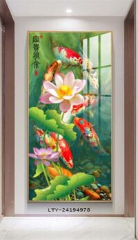 Tranh Đứng Tráng Gương-Tranh Treo Tường Phong Thủy - 02 - 40x80